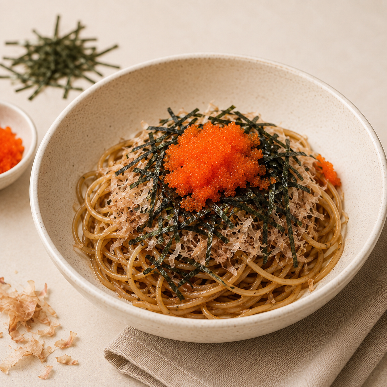 Tobiko spaghett
