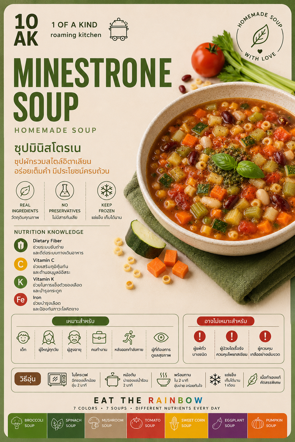 Minestrone clear vegetables